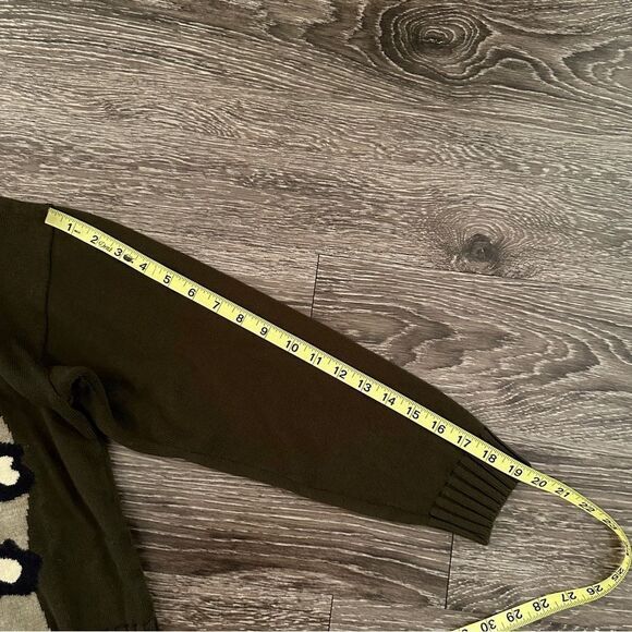 Escada Olive Green Leopard Turtleneck Sweatwer - Picture 9 of 11